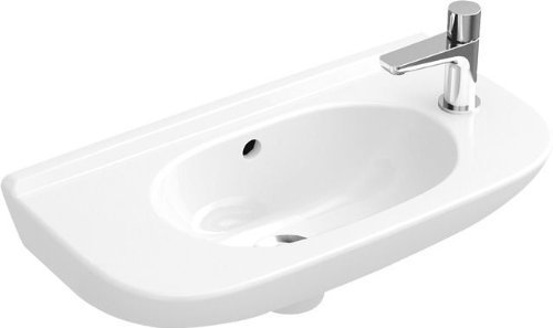 Villeroy & Boch Handwaschbecken compact O.novo 536150 500x250mm seitl.e Hl. v.gestochen m.Ül. weiß c
