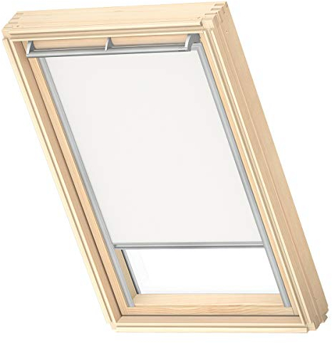 VELUX Original Dachfenster Verdunkelungsrollo, mit Grauer Führungsschiene, Weiß, für MK04
