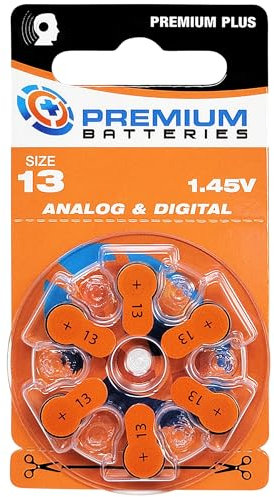 Premium Batteries Zinc Air Hearing Aid Batteries ZA13 1.45V Size 13, PR48, P13 (300 Batteries)
