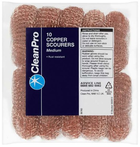 Clean Pro Medium Copper Scourer - 10 Pack