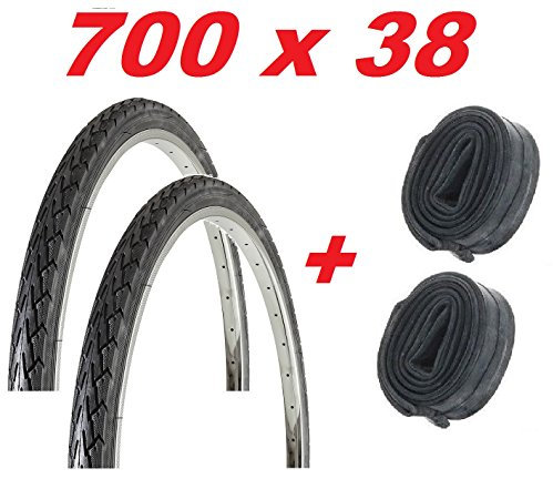 2 x Copertoni 700 x 38 + 2 x CAMERE COMPATIBILI OMAGGIO ideali per bicicletta City bike 28 / Olanda 28 / Trekking 28