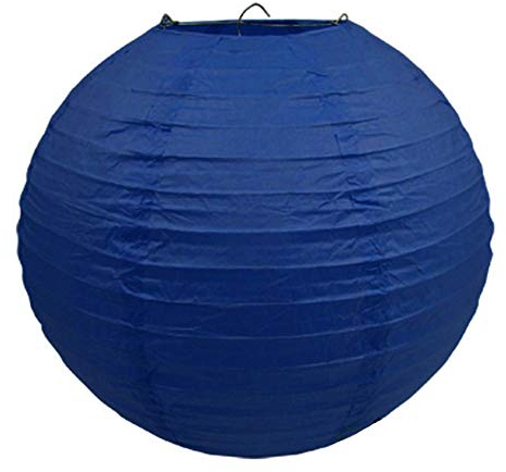 Creativery Papier Lampion 20cm blau 352 königsblau Royalblau Laterne Hochzeit Party Wohnungsdeko Hängedeko Raumdeko Geburtstag Party Feier