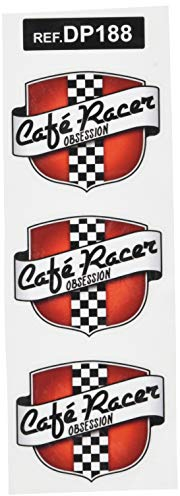 Ecoshirt Aufkleber Cafe Racer Ref: Dp188 Aufkleber Decals Autocollants Adesivi Moto Decals, 5 cm