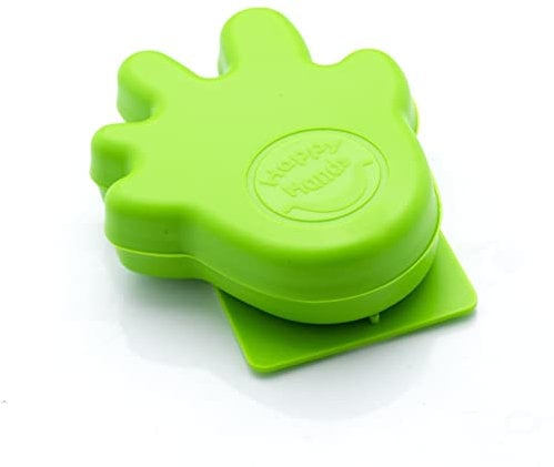 Happy Hands Anti Slam Child Door Safety Finger Trap Stoppers - No Tools Required (Adhesive Attachment) - Plastic Finger Guard Stops Doors from Slamming - 2 Pack (Green)