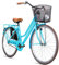 Bergsteiger Amsterdam 26 Zoll, 28 Zoll Damenfahrrad, ab 150 cm, Korb, Fahrrad-Licht, Damen-Citybike mit Rücktrittbremse, Hollandrad im Retro-Design