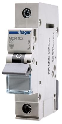 Hager Leitungsschutzschalter MCN102 1polig C2A 6kA