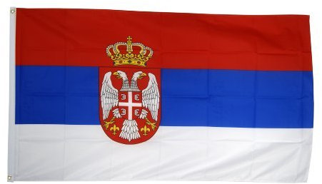 Flagge Serbien mit Wappen - 90 x 150 cm [Misc.]