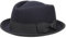 LIERYS Fedora Pork Pie aus Wollfilz Damen/Herren - Porkpie Hut Wasserabweisend & Knautschbar - Filzhut Sommer/Winter - Herrenhut blau S (54-55 cm)