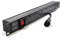 Kenable 6 Way 19 Inch Rack PDU, C14 to UK Sockets, 1.8m Black Power Distribution Unit