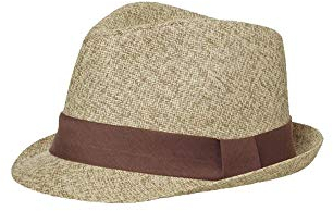 Myrtle Beach - Hut 'Street Style' mit Kontrastband / beige-melange/brown, L/XL