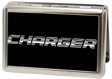 Buckle-Down Herren Metal Wallet-Charger Text Fcg Black/Silver-fade Geldbrse, Mehrfarbig, Einheitsgröße