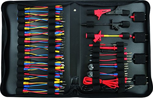 Kunzer 7PKS70 Prüfkabelsortiment, 70-teilig - extra großes Set - Messzubehör für Multimeter mit Kabel, Spitzen & Klemmen