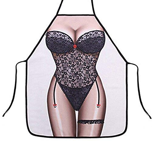 Topways® Lustige Küchenschürze, Motiv sexy Frau, Unisex-Erwachsenen-Schürze Sexy Woman