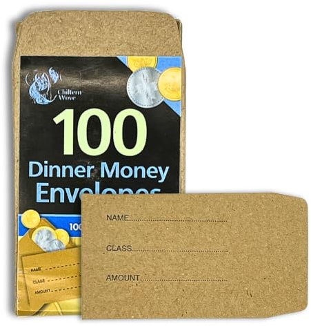 Pack 100 Umschläge für Silber-Abendessen