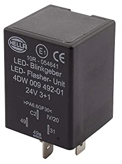 HELLA 4DW 009 492-011 Blinkgeber - 24V - 4-polig - gesteckt - elektrisch - LED - mit Halter