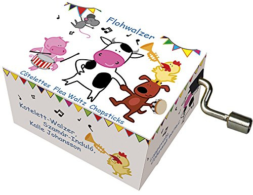 Fridolin 58471 Spieluhr Happy Birthday/Kuh mit Torte