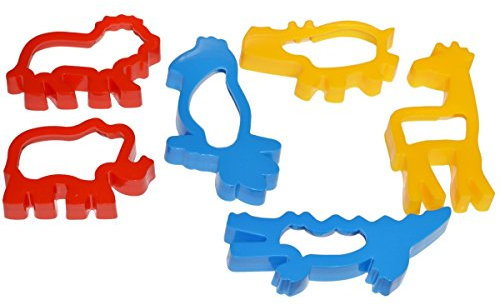 Piccolino Bastelbedarf Emporte-pièces Animaux Sauvages de la Savane pour pâte à Modeler - Sachet de 6 découpoirs