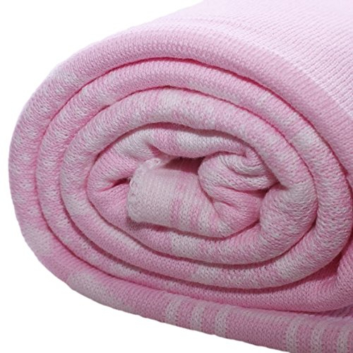 Babydecke aus 100% Bio Baumwolle kba Rosa 110 x 140 cm made in Germany
