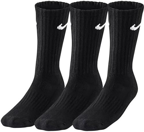Nike Mixte Cush Crew - 3p Value Chaussette, Noir/ Blanc, XL EU