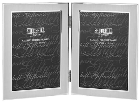 Shudehill 4x6 Double Matt Silver Plated Photo Frame