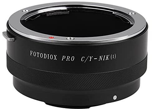 Fotodiox PRO Lens Mount Adapter, Contax Yashica (C/Y) Mount Lens to Nikon 1-Series Camera, fits Nikon V1, J1 Mirrorless Cameras, CY-Nik(1) PRO