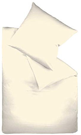 fleuresse 9200 Colours Interlock Jersey Bettwäsche aus 100% Baumwolle, Oekotex Standard 100, Creme, 155 x 220 cm