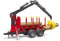 bruder 02252 - Rimorchio retroescavatore con gru di carico, 4 tronchi e pinza per legname - 1:16 rimorchio, silvicoltura, lavori forestali, alberi, camion per legname, gru, caricatore, forestale