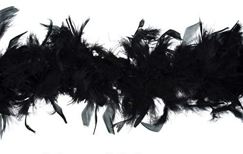 Trimits TD0076 Marabou-Federboa, Schwarz, 1.8 metre x 12 cm