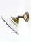 fd-bolletta arredamento e illuminazione applique ottone da parete,lampada vintage,lluminazione per interni,paralume ceramica blu an16.Misure:Sporgenza16,5cm,Ø piatto 19cm,Ø base 8cm