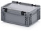 Auer Packaging Eurobehälter-Eurobox 30 x 20 x 13,5 cm mit Scharnierdeckel inkl. gratis Zollstock
