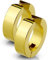 Bungsa Gold - Creolen klassisch Edelstahl - 1 Paar - (Ohrringe Ohrschmuck Ohrklemmen Studs Damen Frauen Herren Mode Earrings)