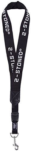 2Stoned Original Schlüsselband XXL Classic Logo in Schwarz 4 cm breit