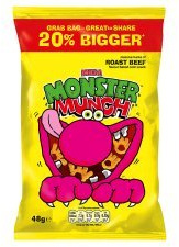 Walkers Monster Munch Roast Beef Snacks 48 g
