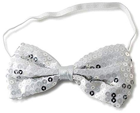 Dress Up America Pailletten Fliege (Silber)