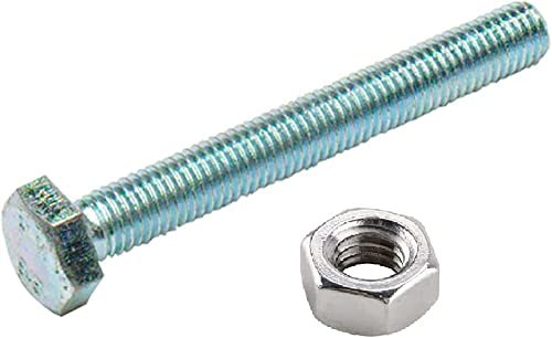 Merriway BH02278 - Grado 4,6 Perno De Cabeza Hexagonal Sólo M5 X 40 Mm, Galvanizado Brillante (Paquete De 6)
