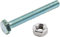 Merriway BH02278 - Grado 4,6 Perno De Cabeza Hexagonal Sólo M5 X 40 Mm, Galvanizado Brillante (Paquete De 6)