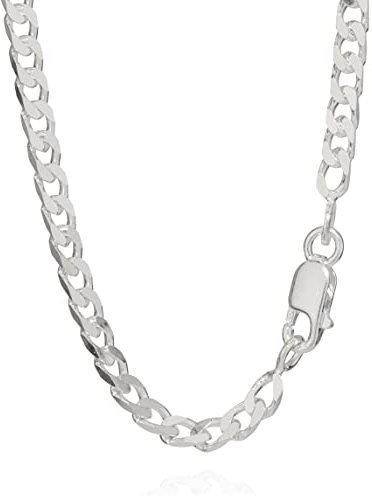 NKlaus Cadena de plata de ley 925 CADENA PANZER 50cm cadena de rey 3,20mm de ancho 10,21gr 5205