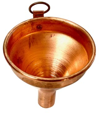 CopperGarden Trichter aus blankem Kupfer I Einfülltrichter 7 cm Durchmesser I Kupfertrichter zum Ein- & Umfüllen von Flüssigkeiten I Handgearbeiteter Trichter aus Kupfer I EU Markenqualität
