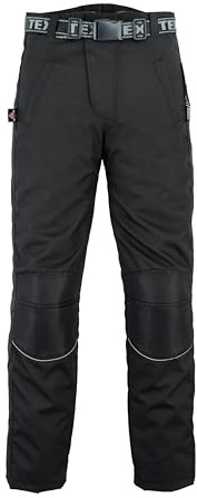 Texpeed Motorrad Überhose Herren Wasserdicht mit Protektoren [A] Schwarz | Textil, EN 17092 verstärkt, EN 1621-1 [Level 1] flexible Protektoren, Schnell abnehmbar, Komfort