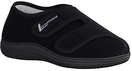 LIROMED Herren Hausschuhe 476-20Z1 Schwarz - geschlossener Hausschuh - VERBANDSCHUHE, Schwarz schwarz 227756