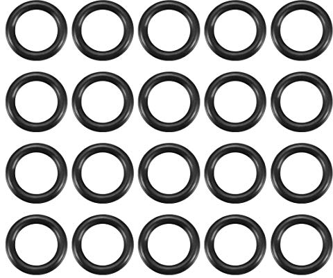 sourcing map 20St Metrische Nitrilkautschuk O-Ringe Dichtung 9mm AD 6mm ID 1,5mm Breite