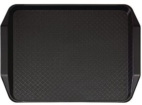 Cambro Polypropylen Fastfood Serviertablett mit Griffen schwarz 43x30cm, Sie erhalten 1 Stück