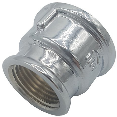 Pipe Connection Reduction Female Fittings Muff Chrome 3/4 x 1/2