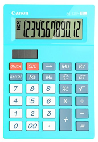 Canon 409839 Desktop-Taschenrechner AS-120, 12-stellig, blau