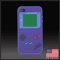 Design Case Hochwertiger Hülle Game Boy Gameboy Retro Videospiel Lila Samtweiche flexibel Silikon Schutzhülle für Apple iPhone 4 4G 4S