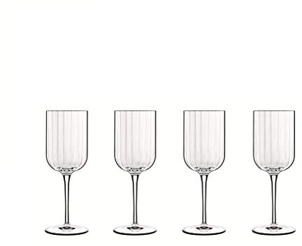 Luigi Bormioli Bach-Serie Weißweinglas 4er Set - 280 ml Volumen - Geblasenes High-Tech Glas, Titaniumverstärkter Schaft - Perfekt für jede Weinart