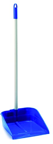 MAYA Recogedor Basic. Pala de Polipropileno Reciclado y Palo Metálico Plastificado. Longitud 78 cm (Azul)