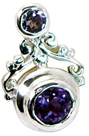 RIYO Edelsteine Frauen Amethyst silberschmuck in Indien graduierte anhänger lila n½