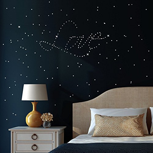 Wandtattoo Loft Leuchtaufkleber 210Stk. Punkte im Set – Fluoreszierend- Fluoreszierende Leuchtende Sticker für das Kinderzimmer/Glow/Leuchten im Dunklen