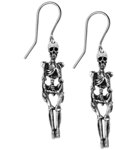 Alchemy Gothic Skeleton Studs Ohrhänger silberfarben